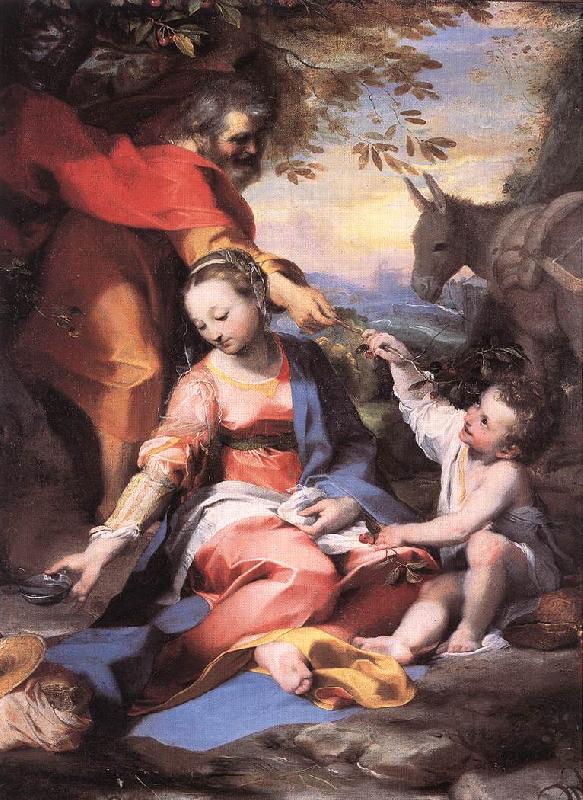 BAROCCI, Federico Fiori Rest on the Flight to Egypt sw china oil painting image